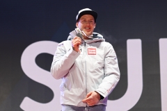 SAALBACH, AUSTRIA, 07.FEB.25 - ALPINE SKIING - SUPER G, HERREN, MEDAL PLAZA, SIEGEREHRUNG. - FIS ALPINE WORLD SKI CHAMPIONSHIPS SAALBACH 2025
IMAGE  SHOWS : Raphael Haaser (AUT),
PHOTO: SMP/WINTER