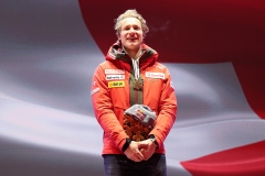 SAALBACH, AUSTRIA, 07.FEB.25 - ALPINE SKIING - SUPER G, HERREN, MEDAL PLAZA, SIEGEREHRUNG. - FIS ALPINE WORLD SKI CHAMPIONSHIPS SAALBACH 2025
IMAGE  SHOWS : Marco Odermatt (SUI),
PHOTO: SMP/WINTER