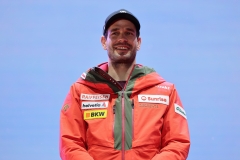 SAALBACH, AUSTRIA, 14.FEB.25 - ALPINE SKIING - RTL, MEN, MEDAL PLAZA, SIEGEREHRUNG. - FIS ALPINE WORLD SKI CHAMPIONSHIPS SAALBACH 2025
IMAGE  SHOWS : Thomas Tumler (SUI),
PHOTO: SMP/WINTER
