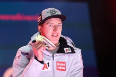 SAALBACH, AUSTRIA, 14.FEB.25 - ALPINE SKIING - RTL, MEN, MEDAL PLAZA, SIEGEREHRUNG. - FIS ALPINE WORLD SKI CHAMPIONSHIPS SAALBACH 2025
IMAGE  SHOWS : Raphael Haaser (AUT),
PHOTO: SMP/WINTER