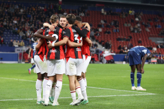 SPORT, 15.10.2026, FUSSBALL, UEFA EUROPA LEAGUE, FC RED BULL SALZBURG VS AC MILAN,IMAGE SHOWS: Torjubel Mannschaft von AC MILAN, PHOTO: SMP/WINTER